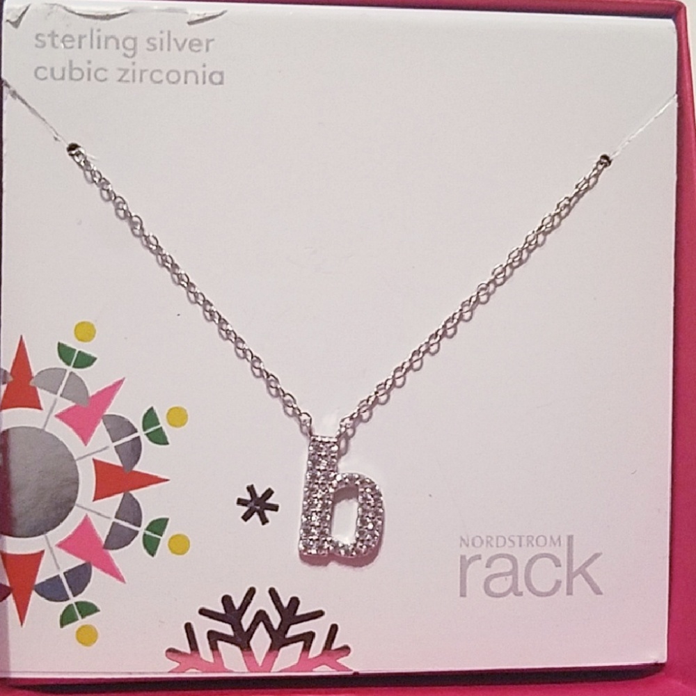 Sterling silver cubic initial b, C, e, L, m, t & X